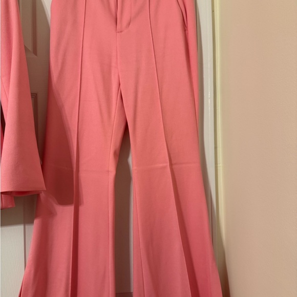 Alice + Olivia Pink Flare Pants